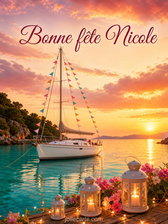 Carte bonne fête Nicole