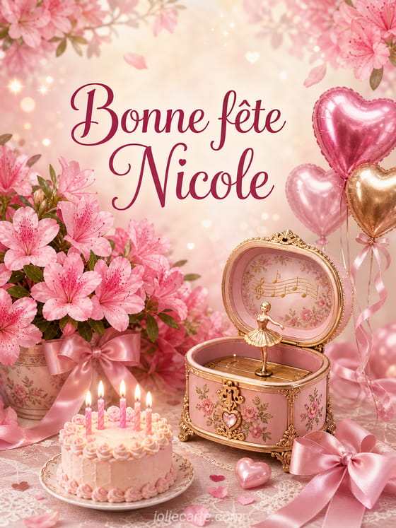 Carte bonne fête Nicole