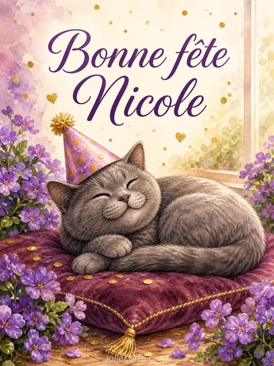 Carte bonne fête Nicole