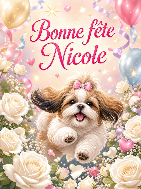 Carte bonne fête Nicole