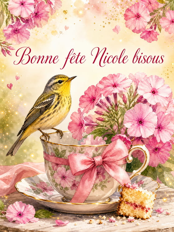Carte bonne fête Nicole