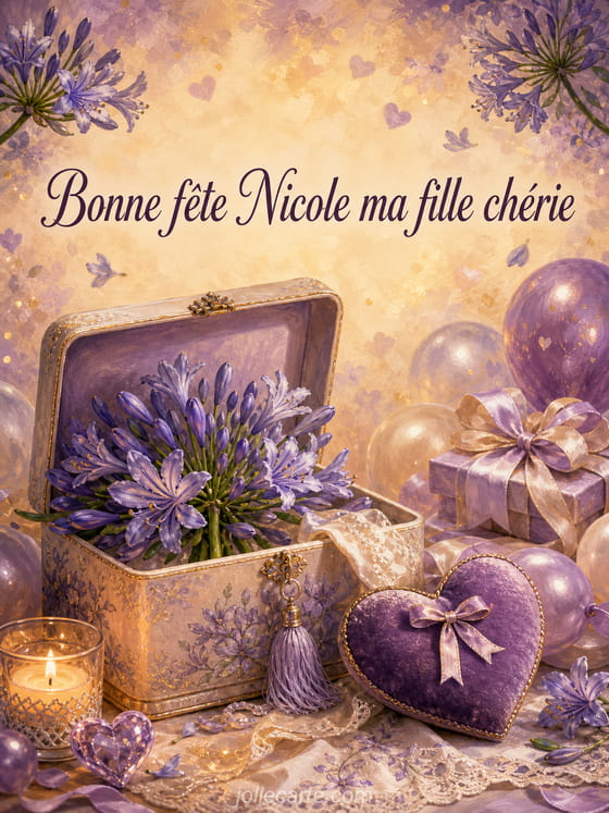 Carte bonne fête Nicole