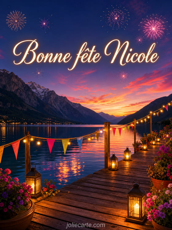 Carte bonne fête Nicole