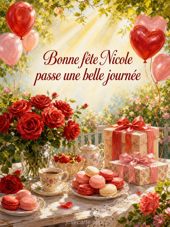 Carte bonne fête Nicole