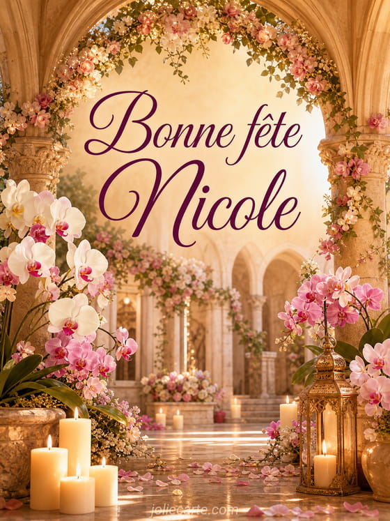 Carte bonne fête Nicole