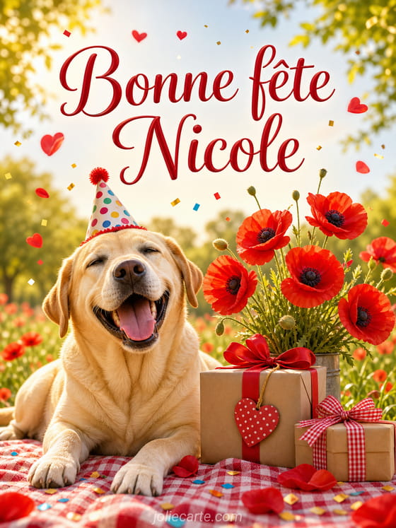 Carte bonne fête Nicole