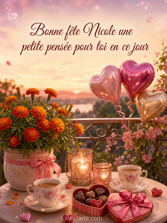 Carte bonne fête Nicole