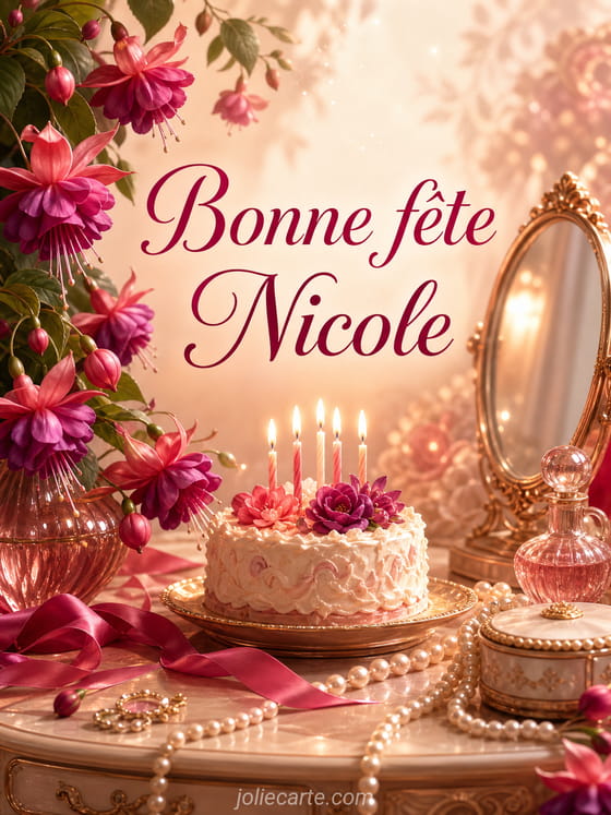 Carte bonne fête Nicole