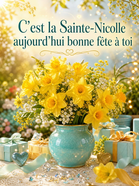 Carte bonne fĂȘte Nicolle