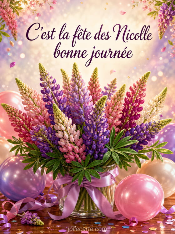 Carte bonne fĂȘte Nicolle