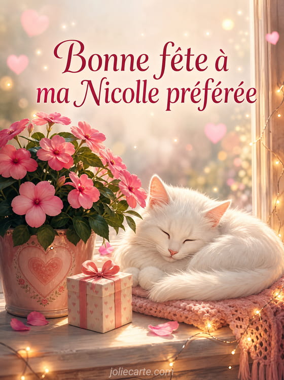 Carte bonne fĂȘte Nicolle