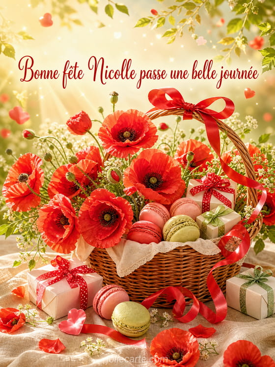 Carte bonne fĂȘte Nicolle