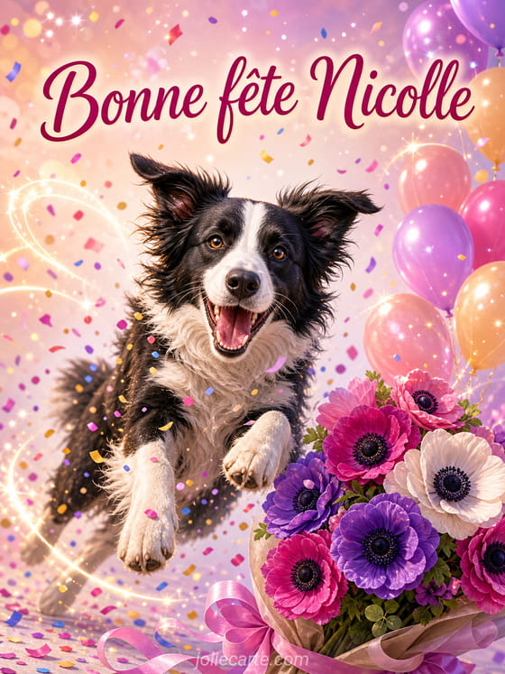 Carte bonne fĂȘte Nicolle