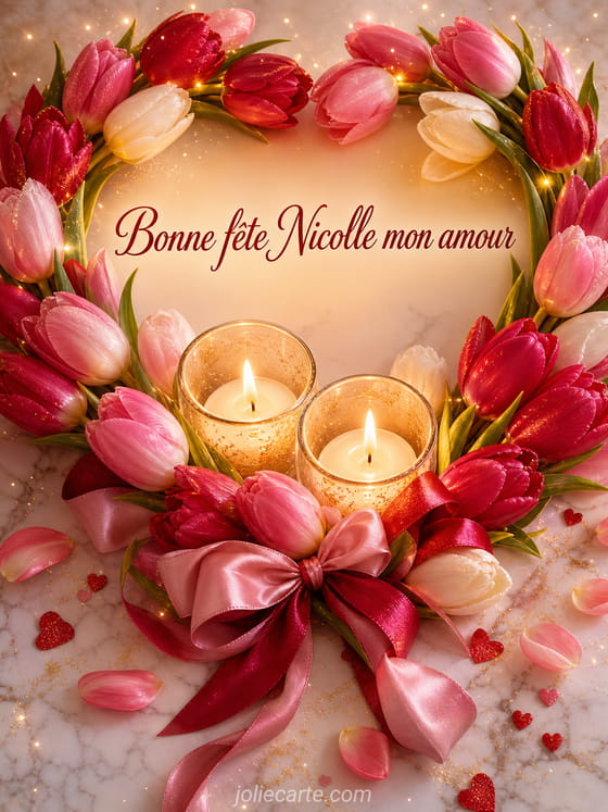 Carte bonne fĂȘte Nicolle
