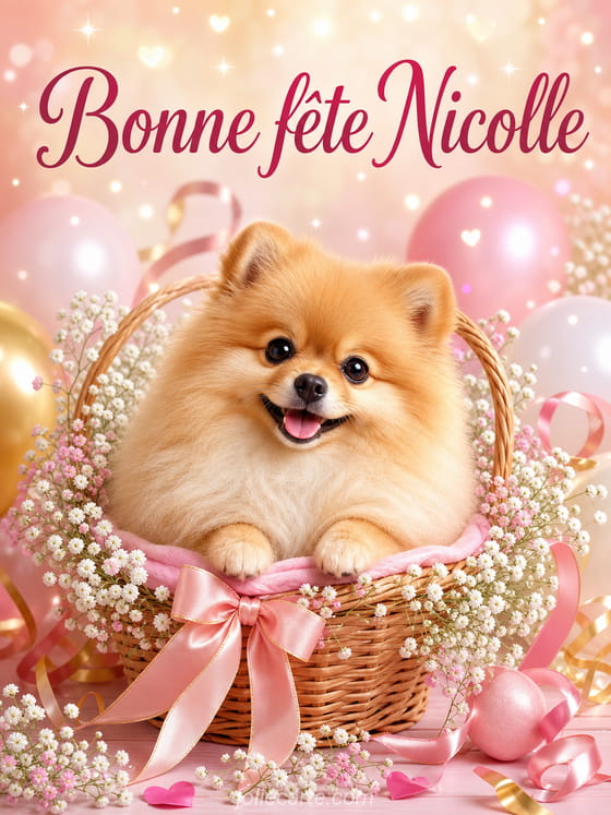 Carte bonne fĂȘte Nicolle