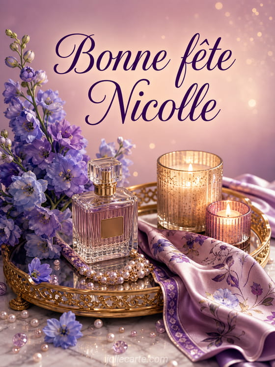 Carte bonne fĂȘte Nicolle