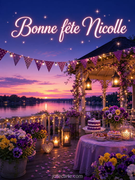 Carte bonne fĂȘte Nicolle