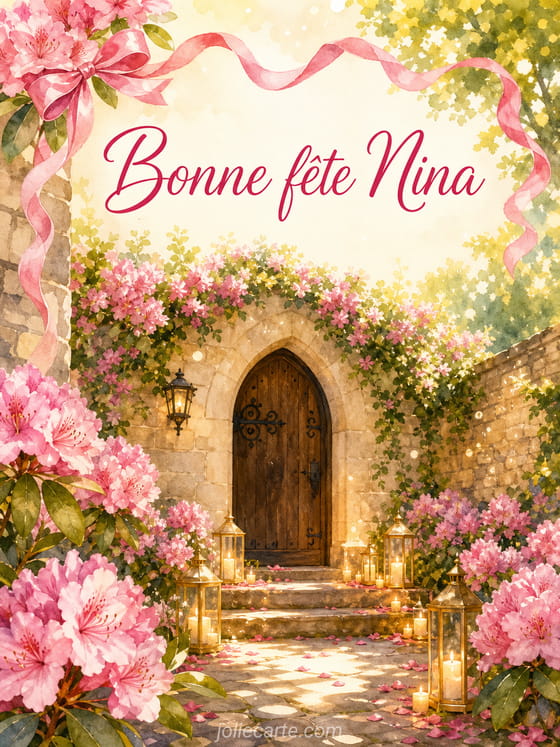 Carte bonne fête Nina