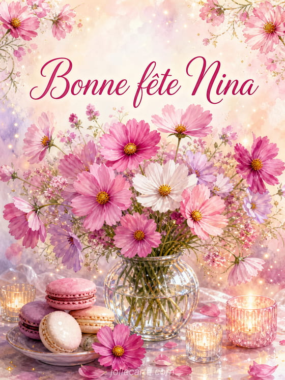 Carte bonne fête Nina