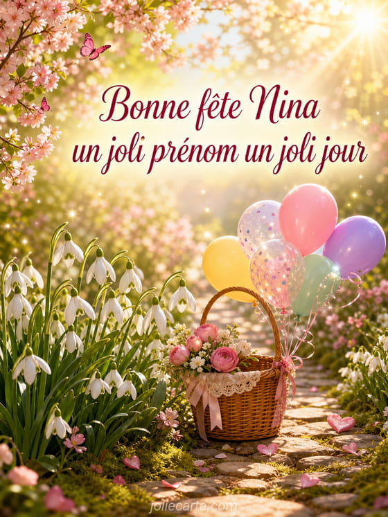 Carte bonne fête Nina