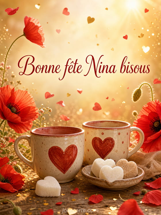 Carte bonne fête Nina