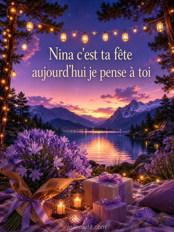 Carte bonne fête Nina