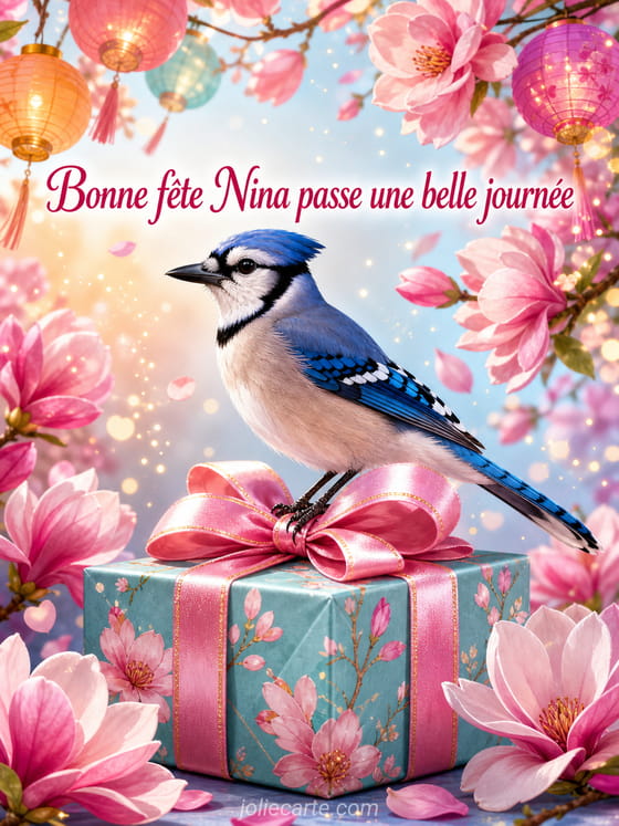 Carte bonne fête Nina