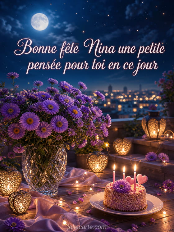 Carte bonne fête Nina