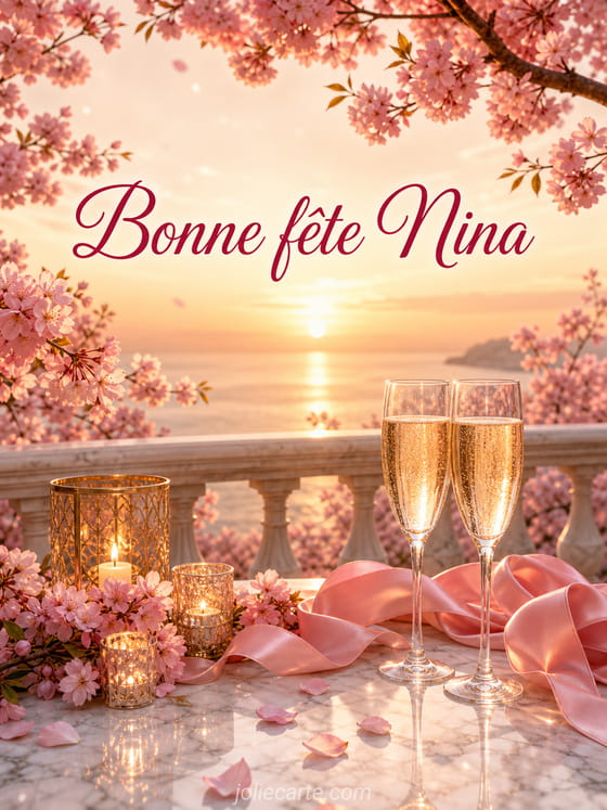 Carte bonne fête Nina
