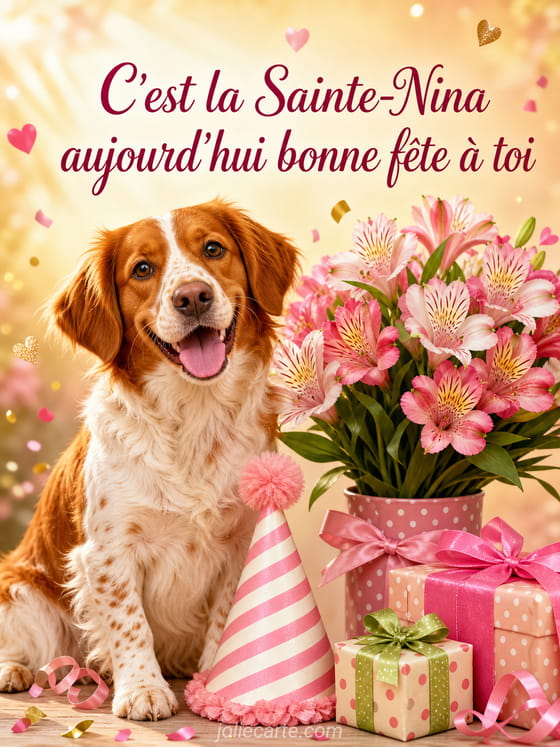 Carte bonne fête Nina
