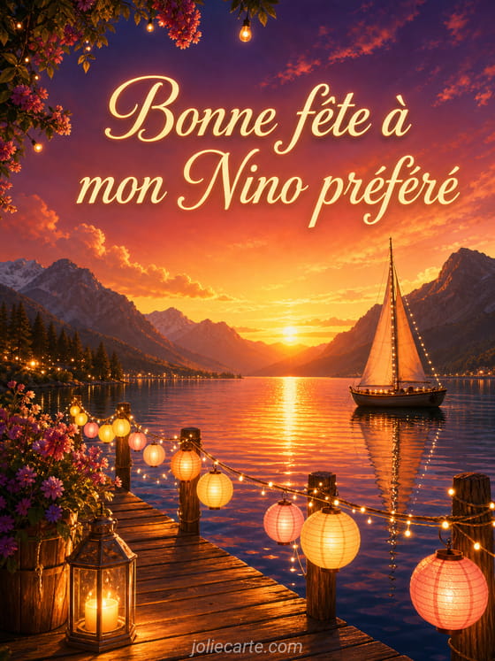 Carte bonne fĂȘte Nino