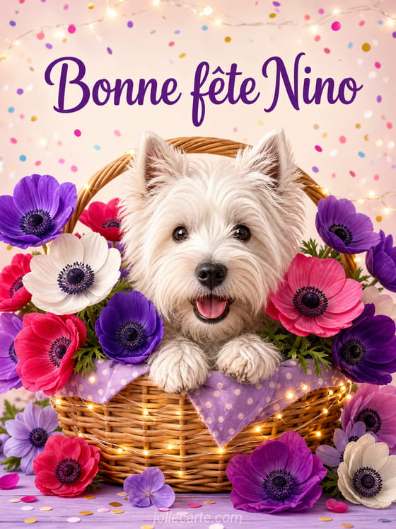 Carte bonne fĂȘte Nino