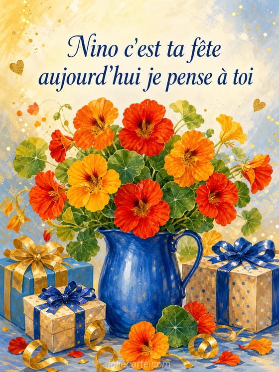 Carte bonne fĂȘte Nino