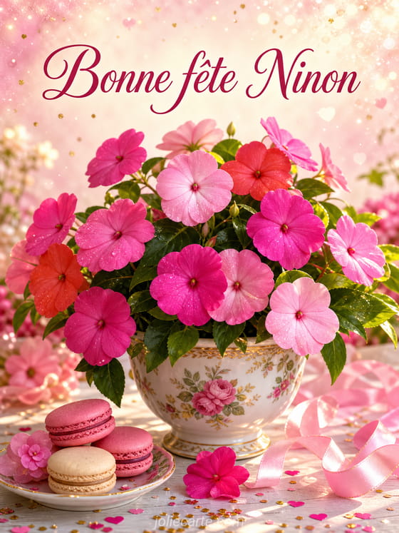Carte bonne fĂȘte Ninon