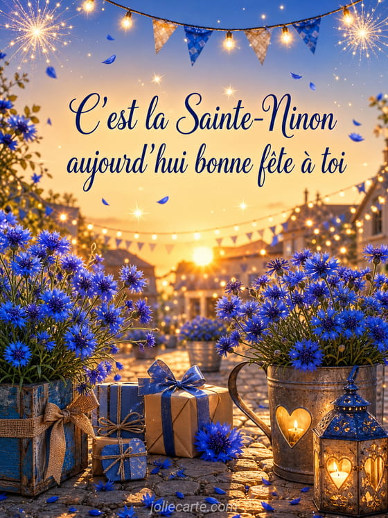 Carte bonne fĂȘte Ninon