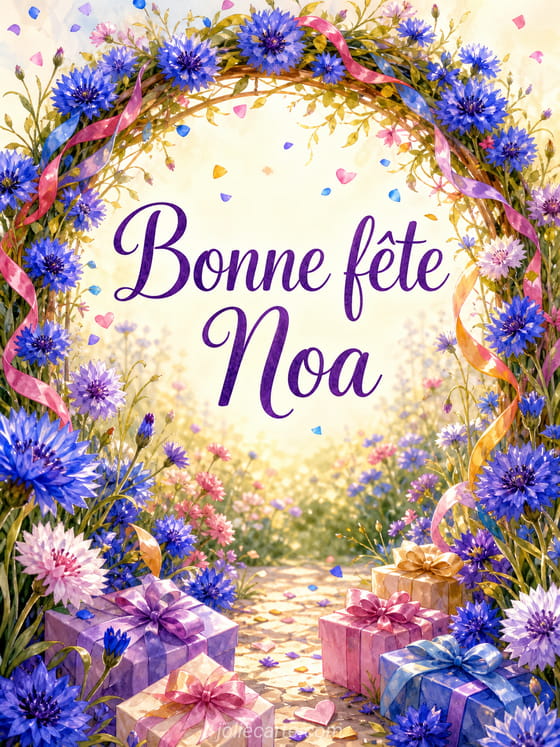 Carte bonne fête Noa