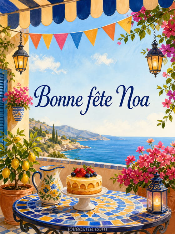 Carte bonne fête Noa