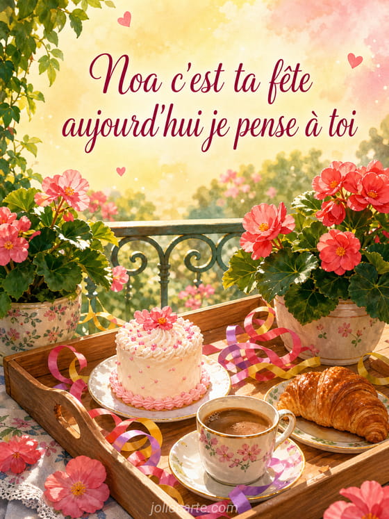 Carte bonne fête Noa