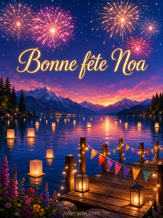 Carte bonne fête Noa