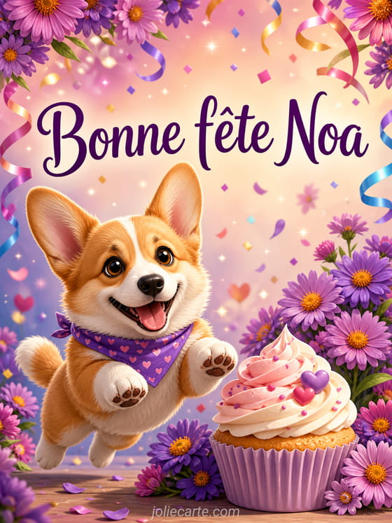 Carte bonne fête Noa