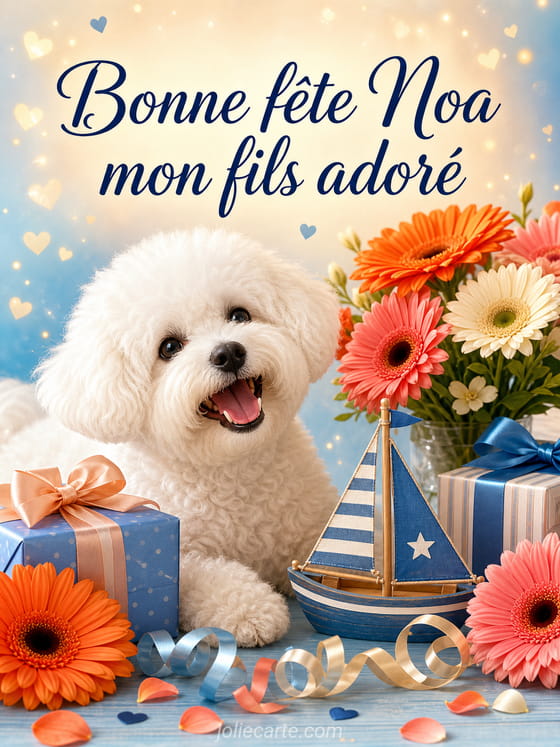 Carte bonne fête Noa