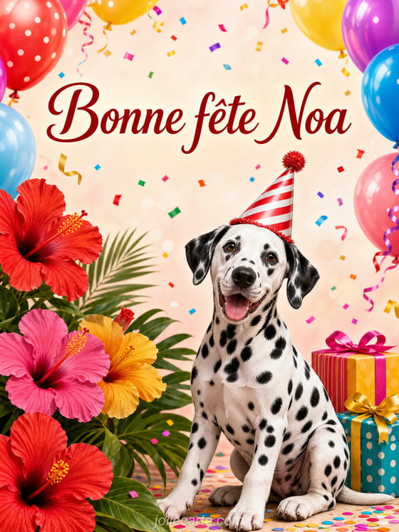Carte bonne fête Noa