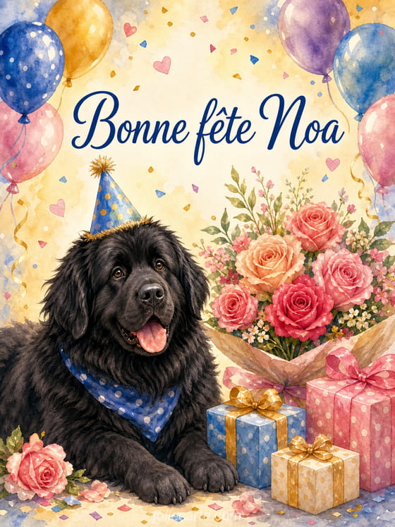 Carte bonne fête Noa