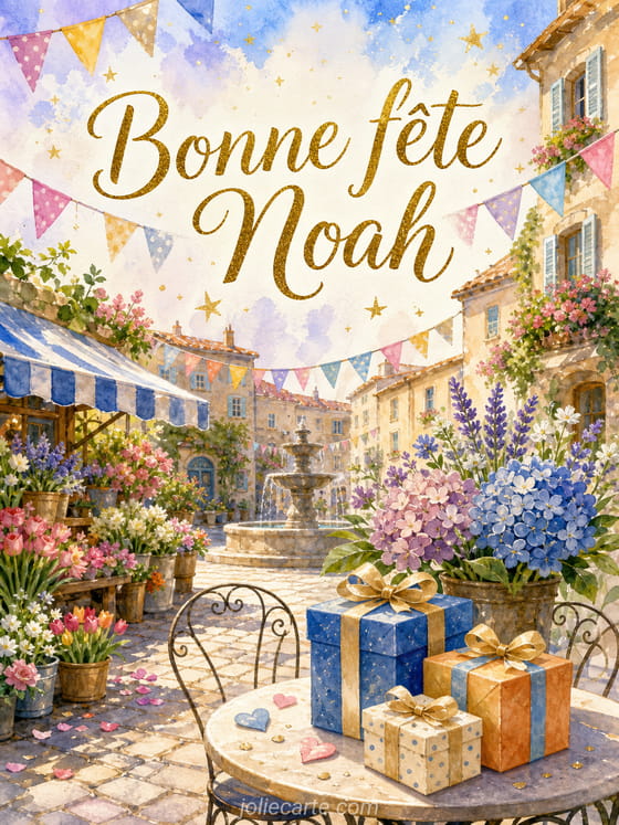 Carte bonne fête Noah