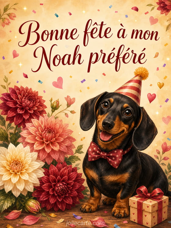 Carte bonne fête Noah