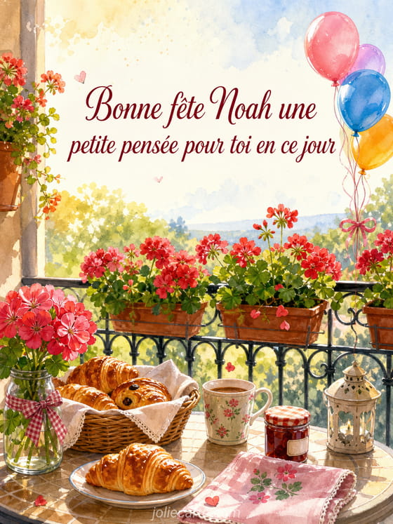 Carte bonne fête Noah