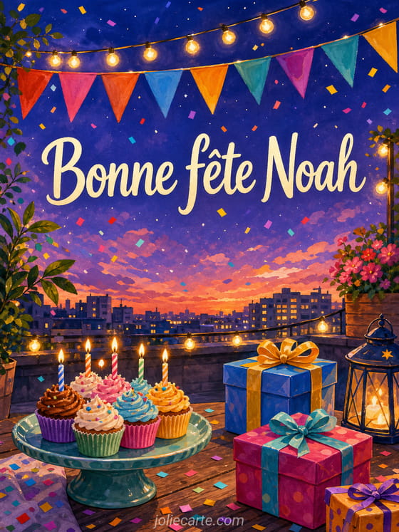 Carte bonne fête Noah