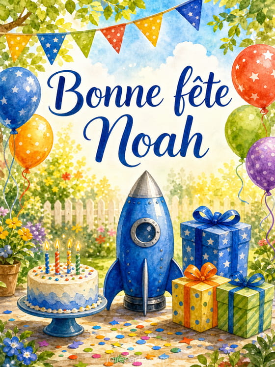 Carte bonne fête Noah