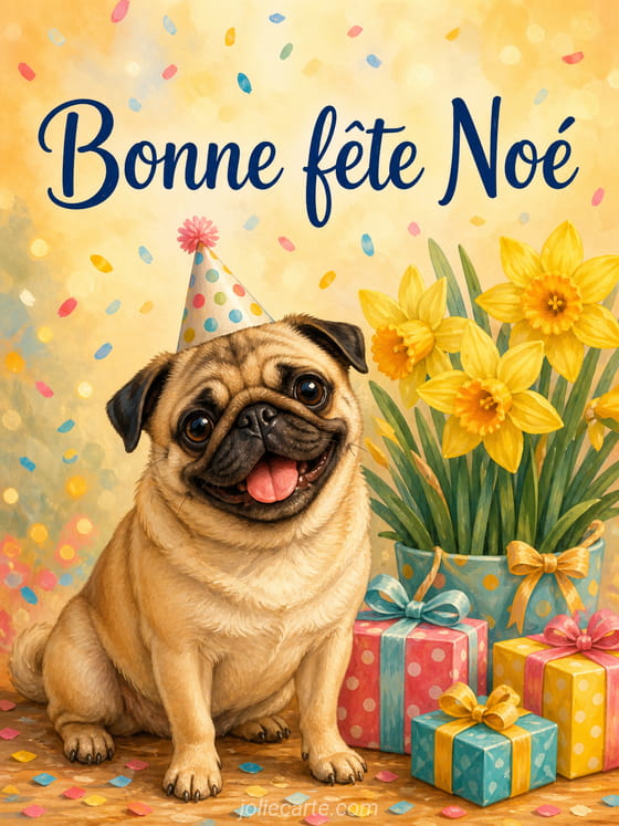 Carte bonne fête Noé