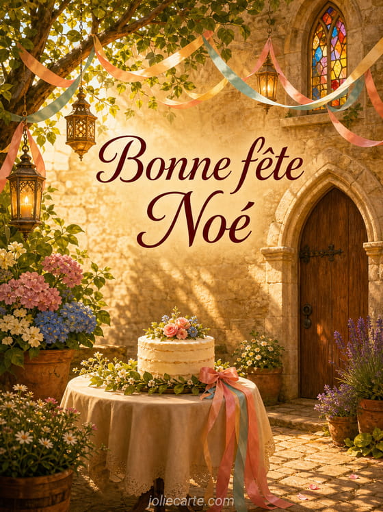 Carte bonne fête Noé